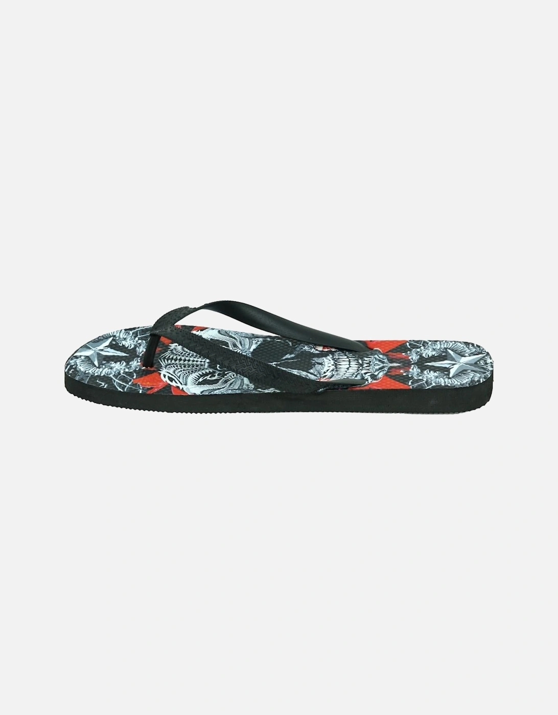 Skull Black Flip Flops