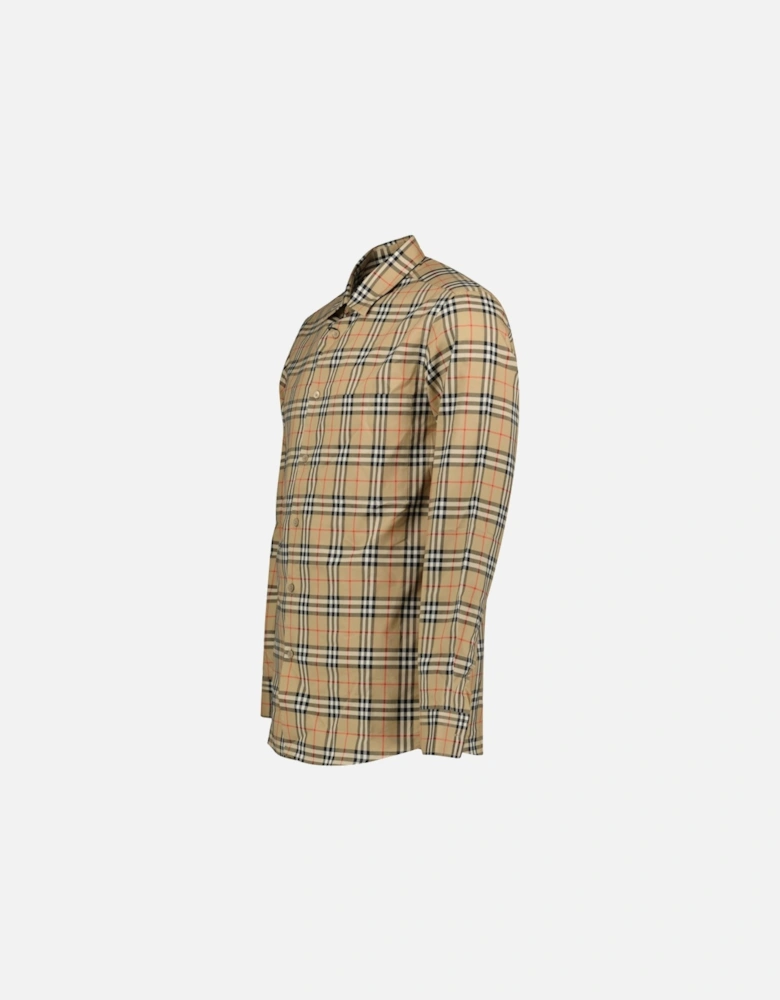 'Simson' Check Shirt in Archive Beige