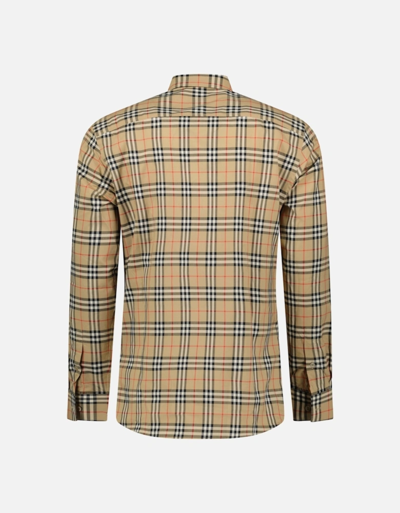 'Simson' Check Shirt in Archive Beige