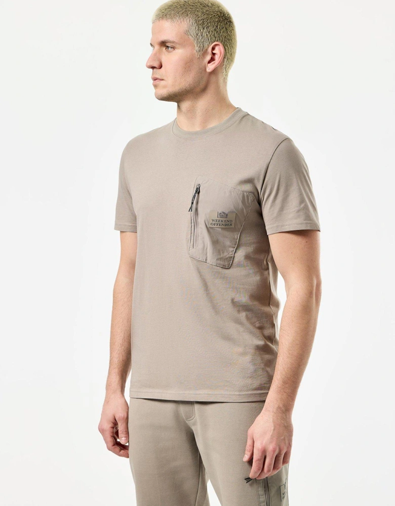 Juarez Technical Overlay T-Shirt - Brown