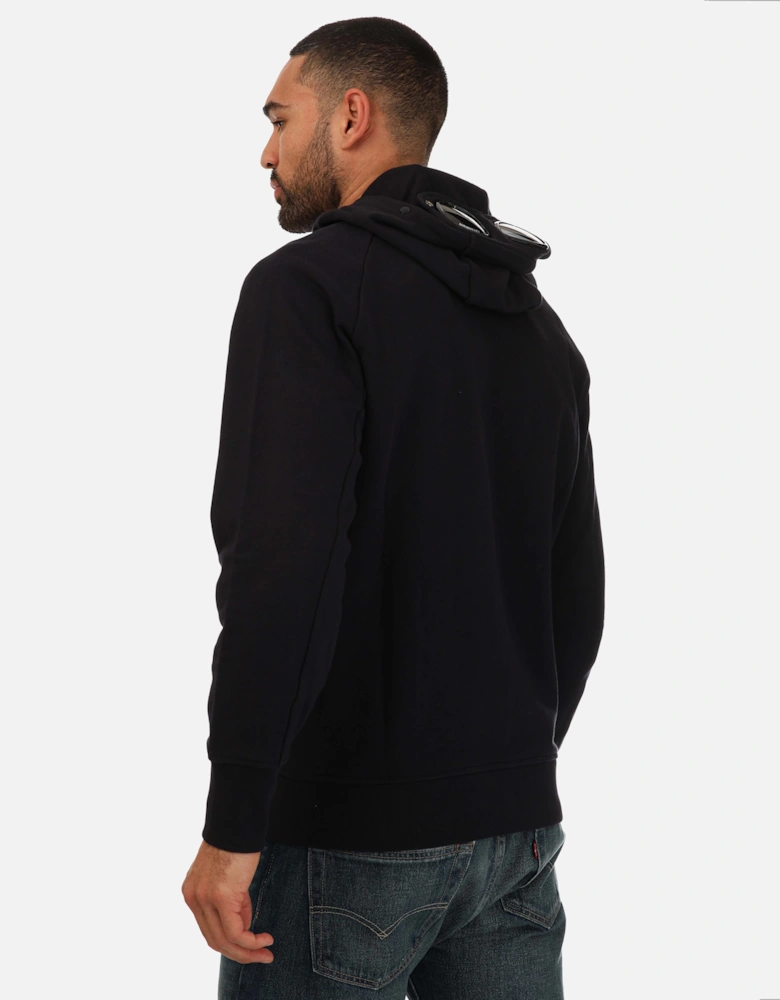 Mens Diagonal Raised Fleece Goggle Hoodie