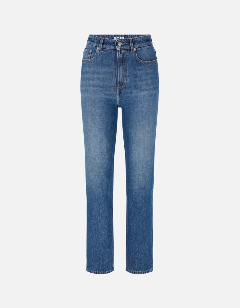 Straight-Fit Cropped Jeans