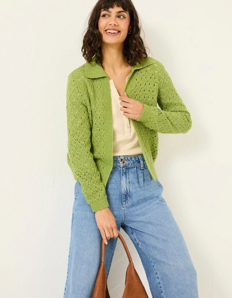 Lilah Collared Cardigan - Green