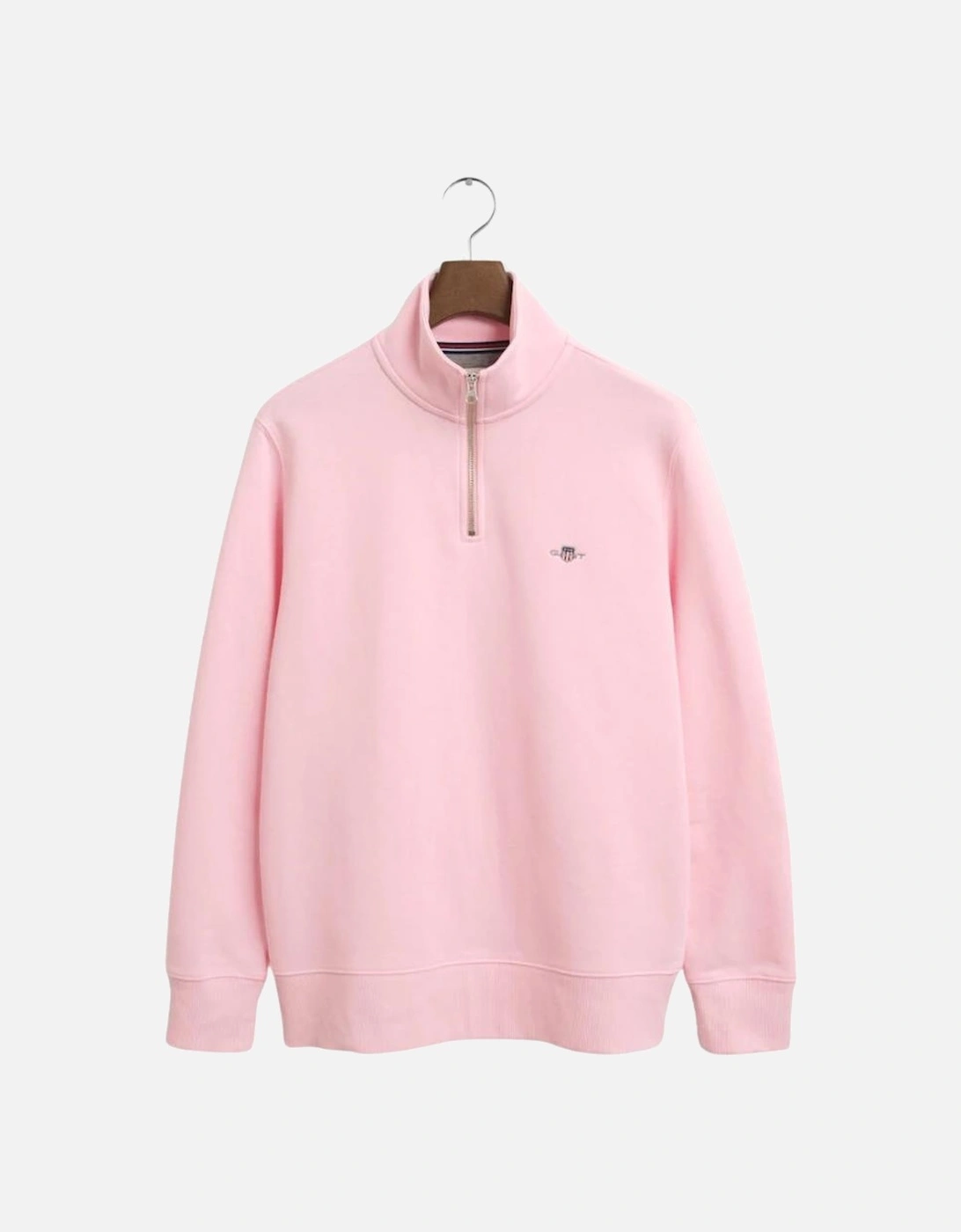 Gant Men's Pink Reg Shield Half Zip Sweat - California - : 38/Regular Medium