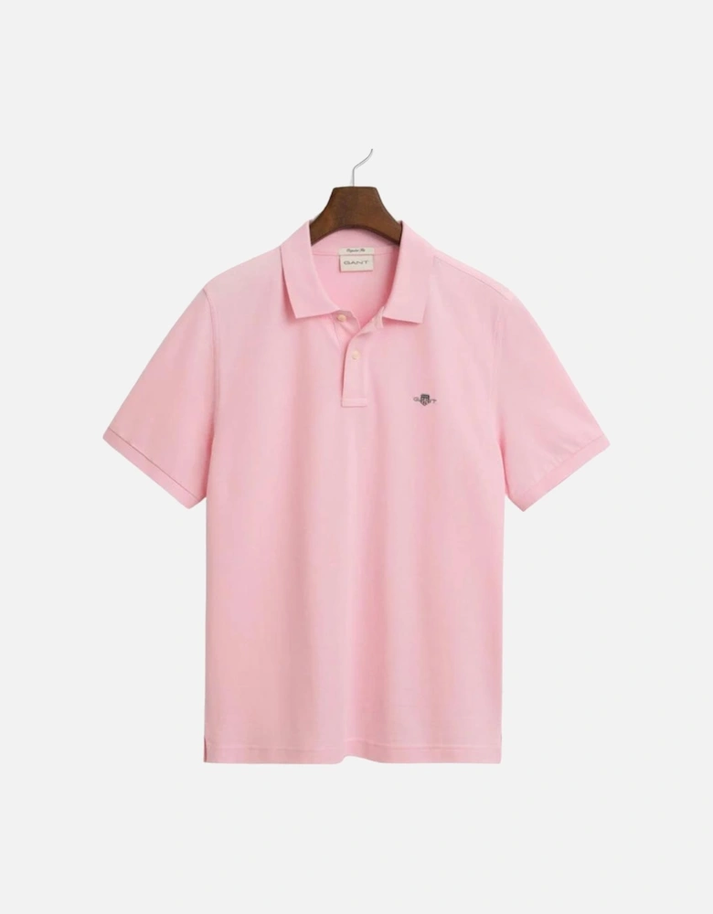 Reg Shield SS Pique Polo - California Pink