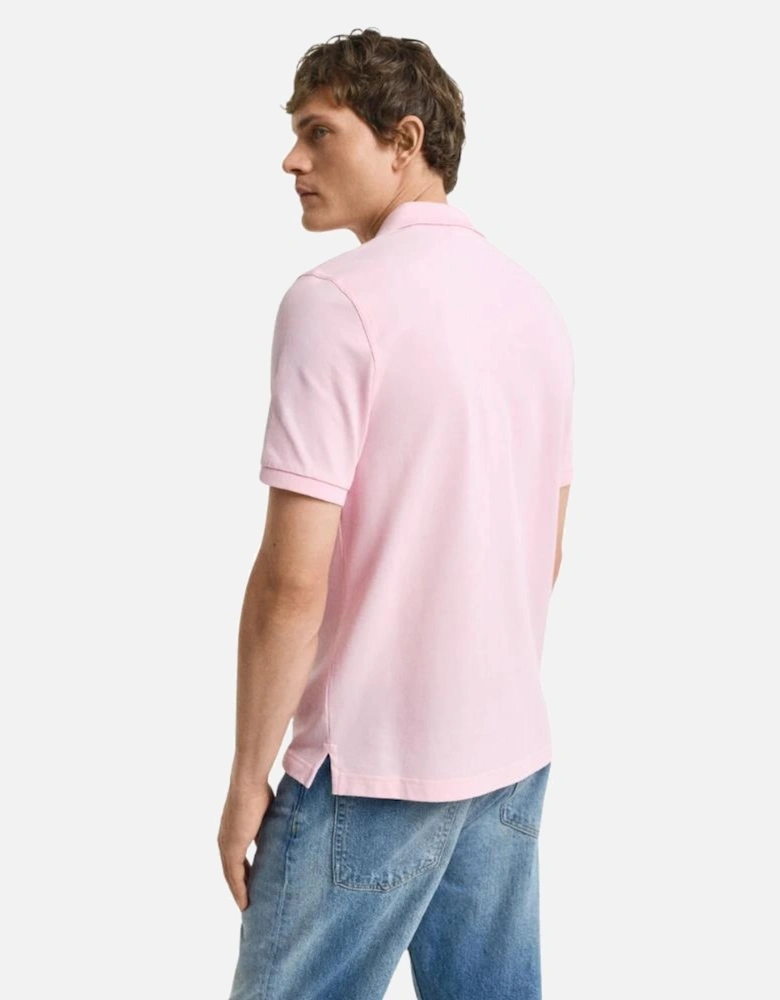 Reg Shield SS Pique Polo - California Pink