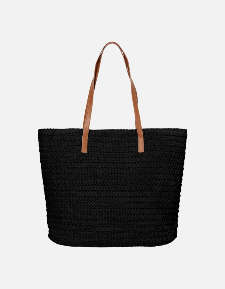 Sisso Beach Bag Black Cognac