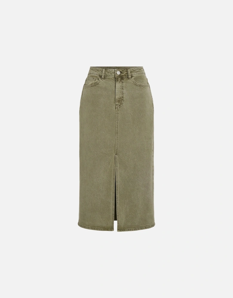 Jaf Denim Midi Skirt Capulet Olive