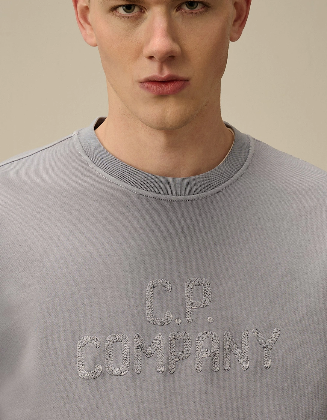 Cotton Embroidered Sweatshirt Grey