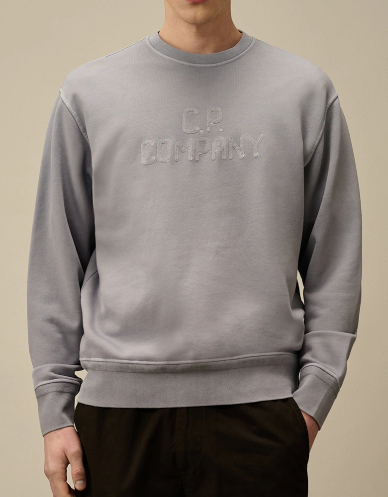 Cotton Embroidered Sweatshirt Grey