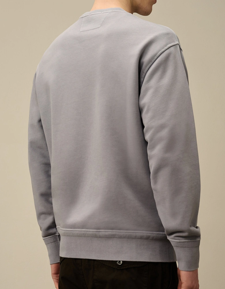 Cotton Embroidered Sweatshirt Grey