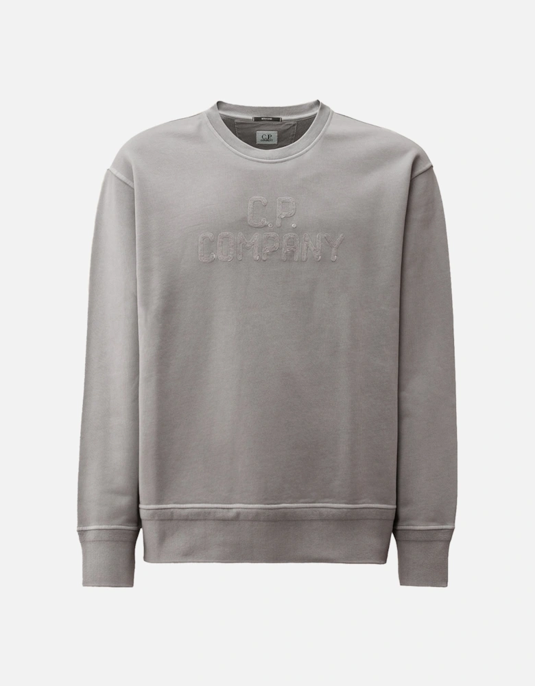 Cotton Embroidered Sweatshirt Grey