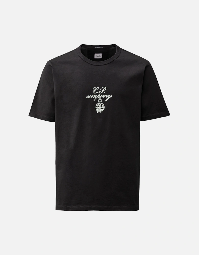 Twisted Embroidery T-shirt Black