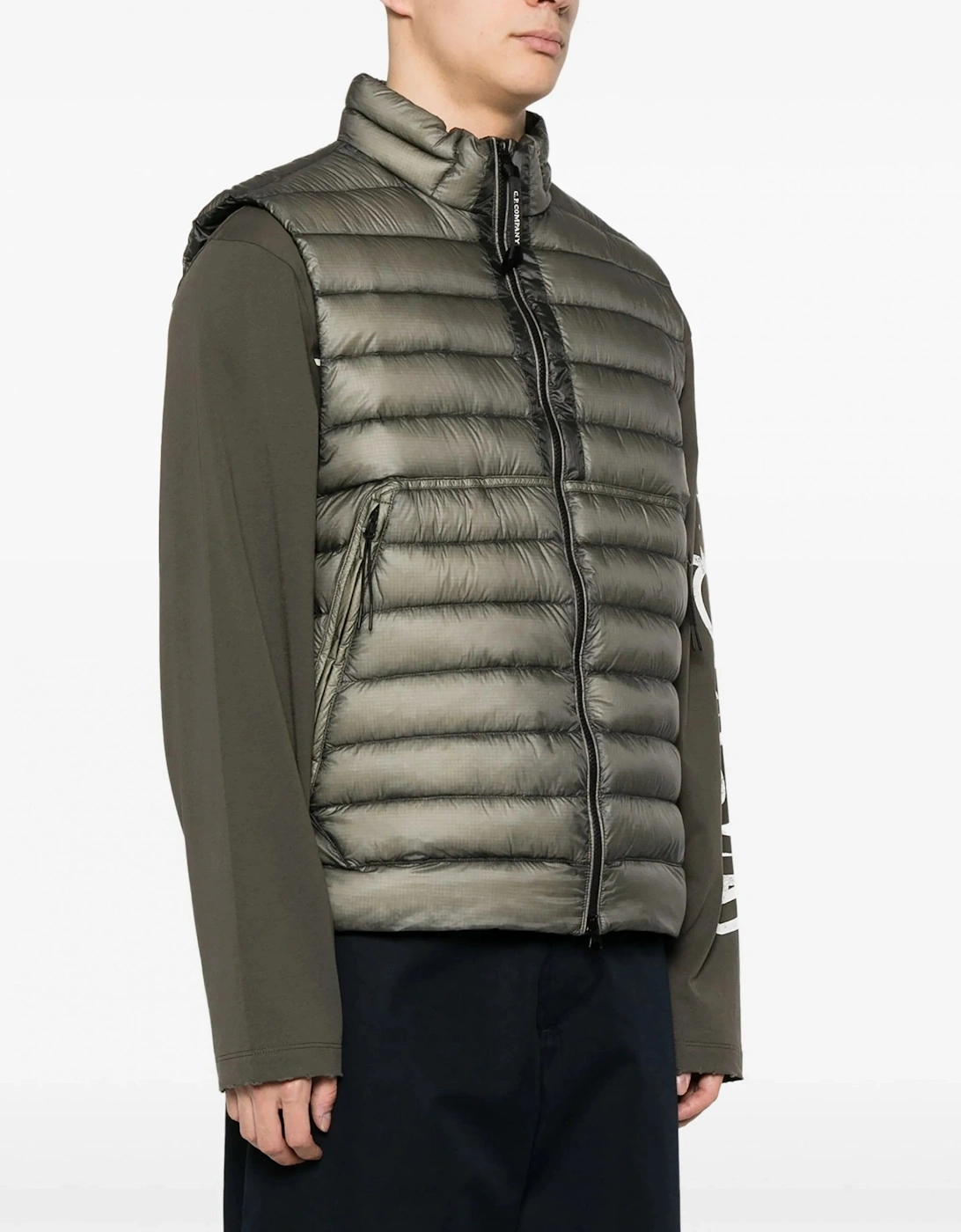 D.D. Shell Lens Down Gilet Grey