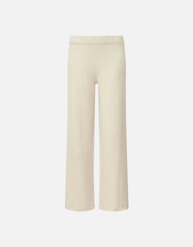 White Knitted Trousers