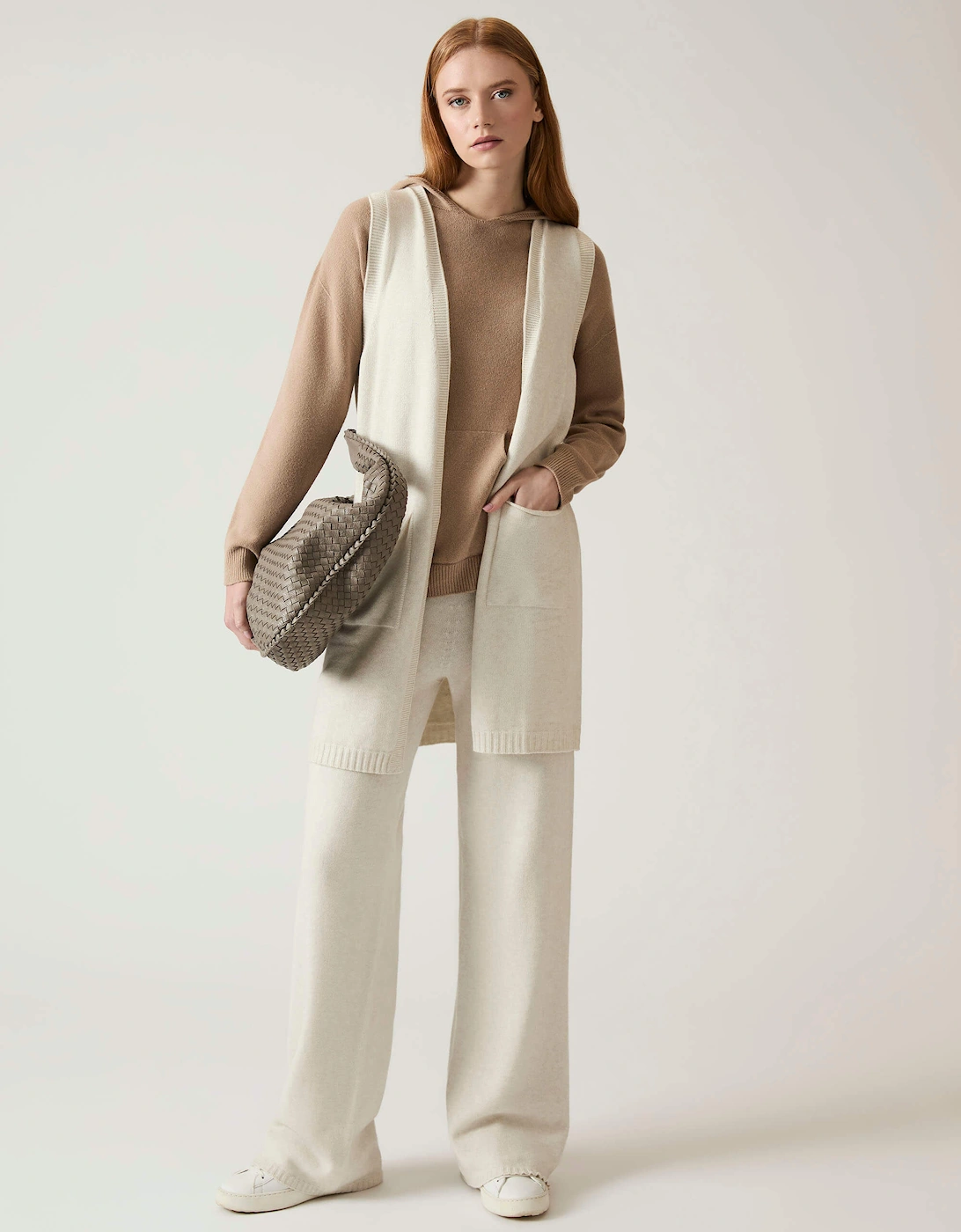 James Lakeland Women's White Knitted Trousers - Size: 12/None