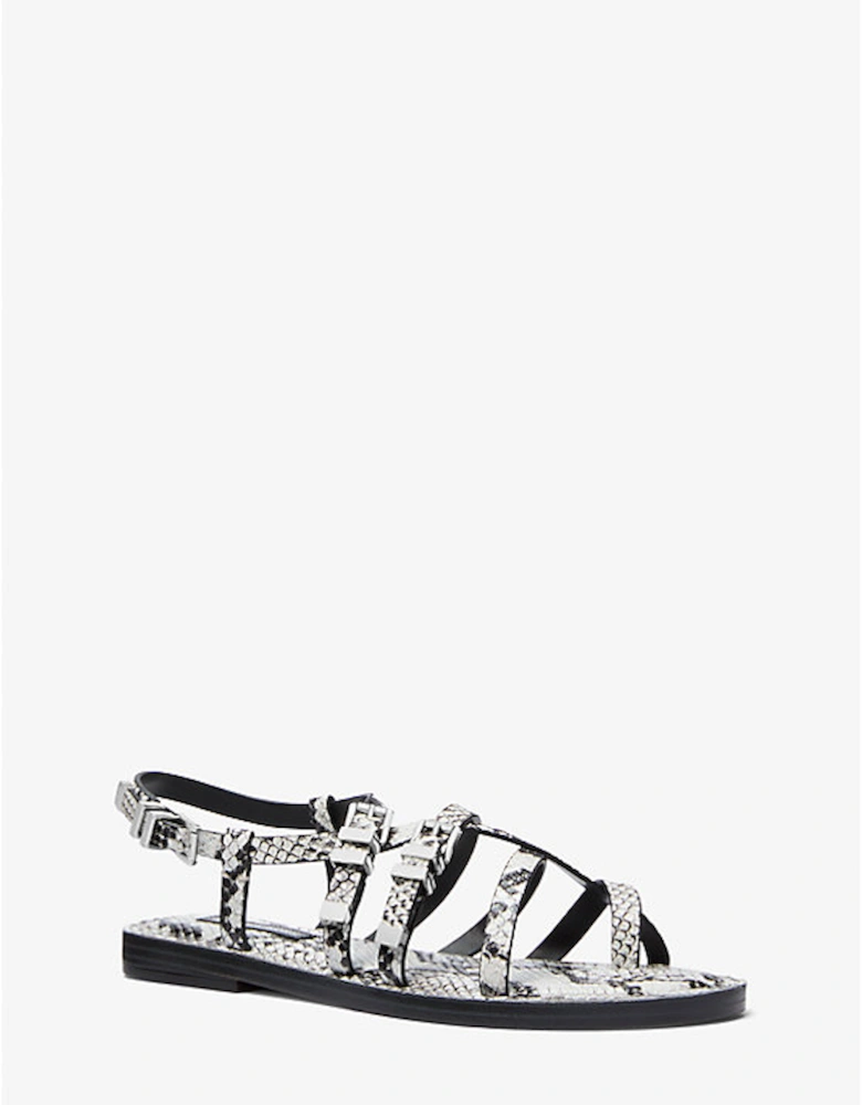 Darrington Snake Embossed Leather Sandal