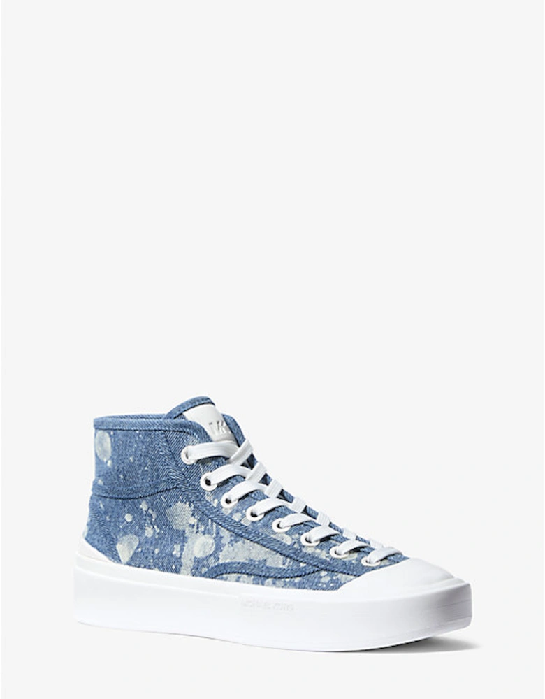 Jude Splattered Denim High-Top Sneaker