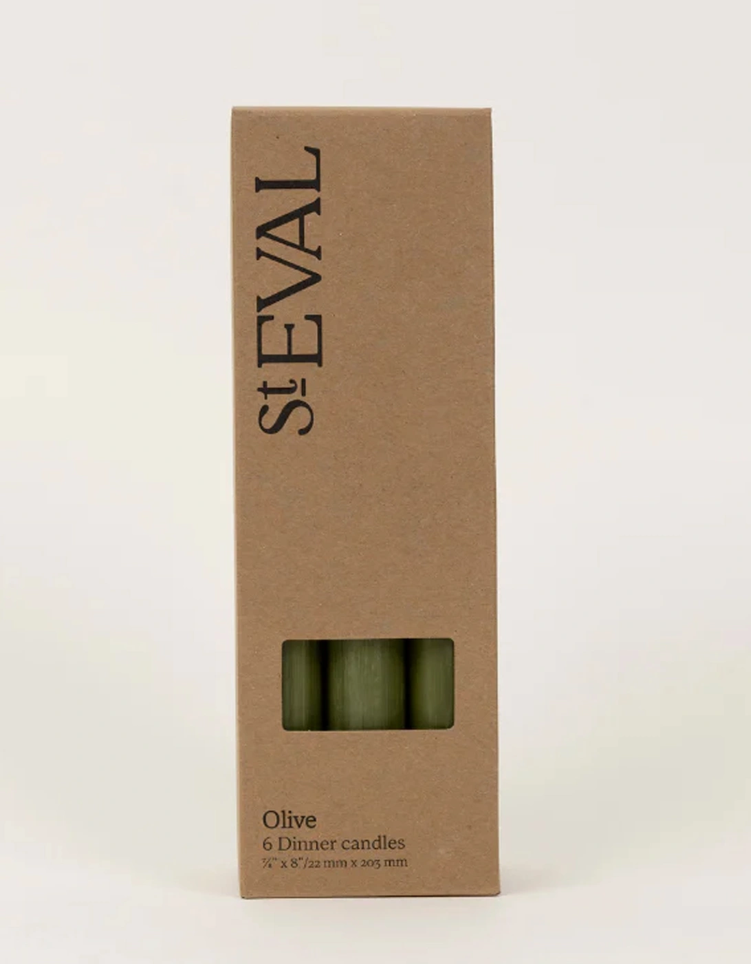 St Eval 7/8" Olive Green Dinner Candles Gift Pack, 5 of 4