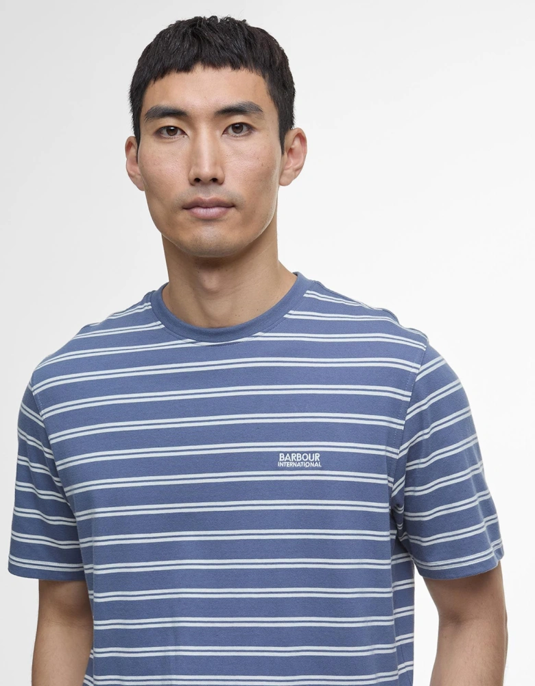 Bernie Stripe T-Shirt BL45 Washed Blue