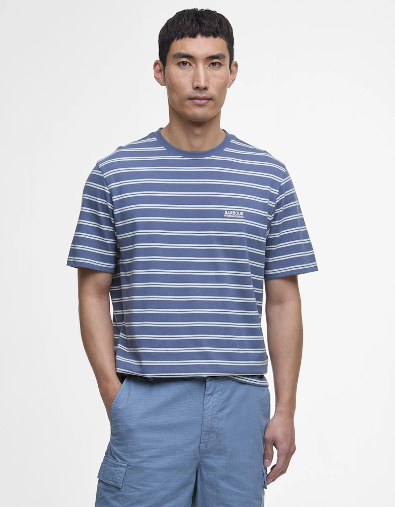 Bernie Stripe T-Shirt BL45 Washed Blue