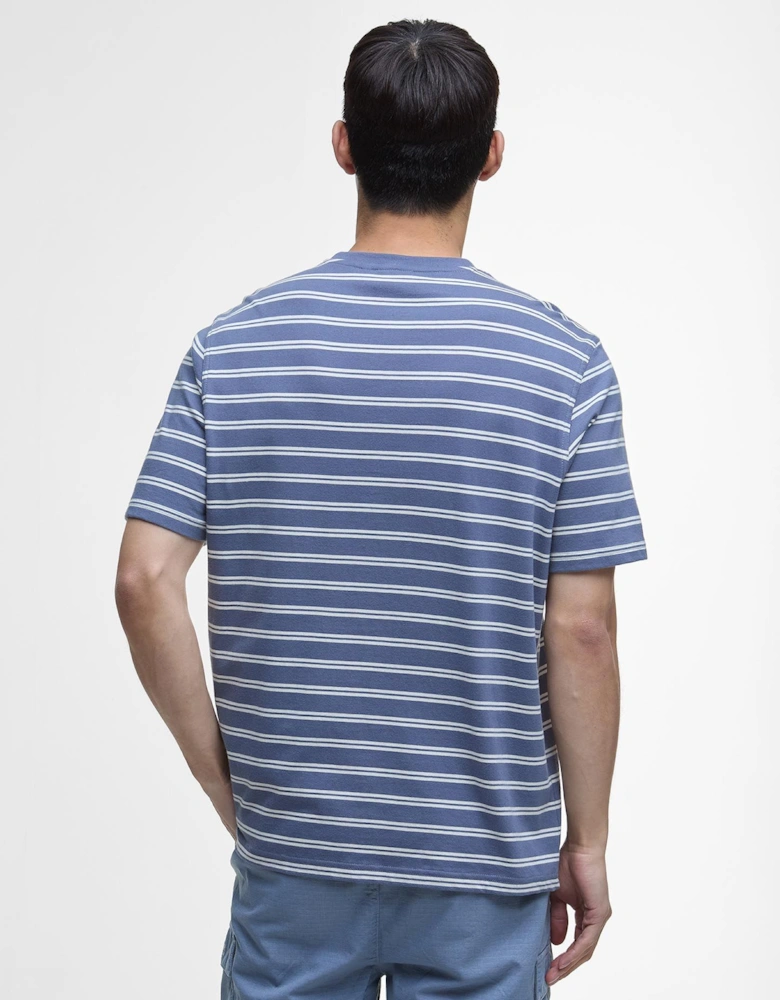 Bernie Stripe T-Shirt BL45 Washed Blue