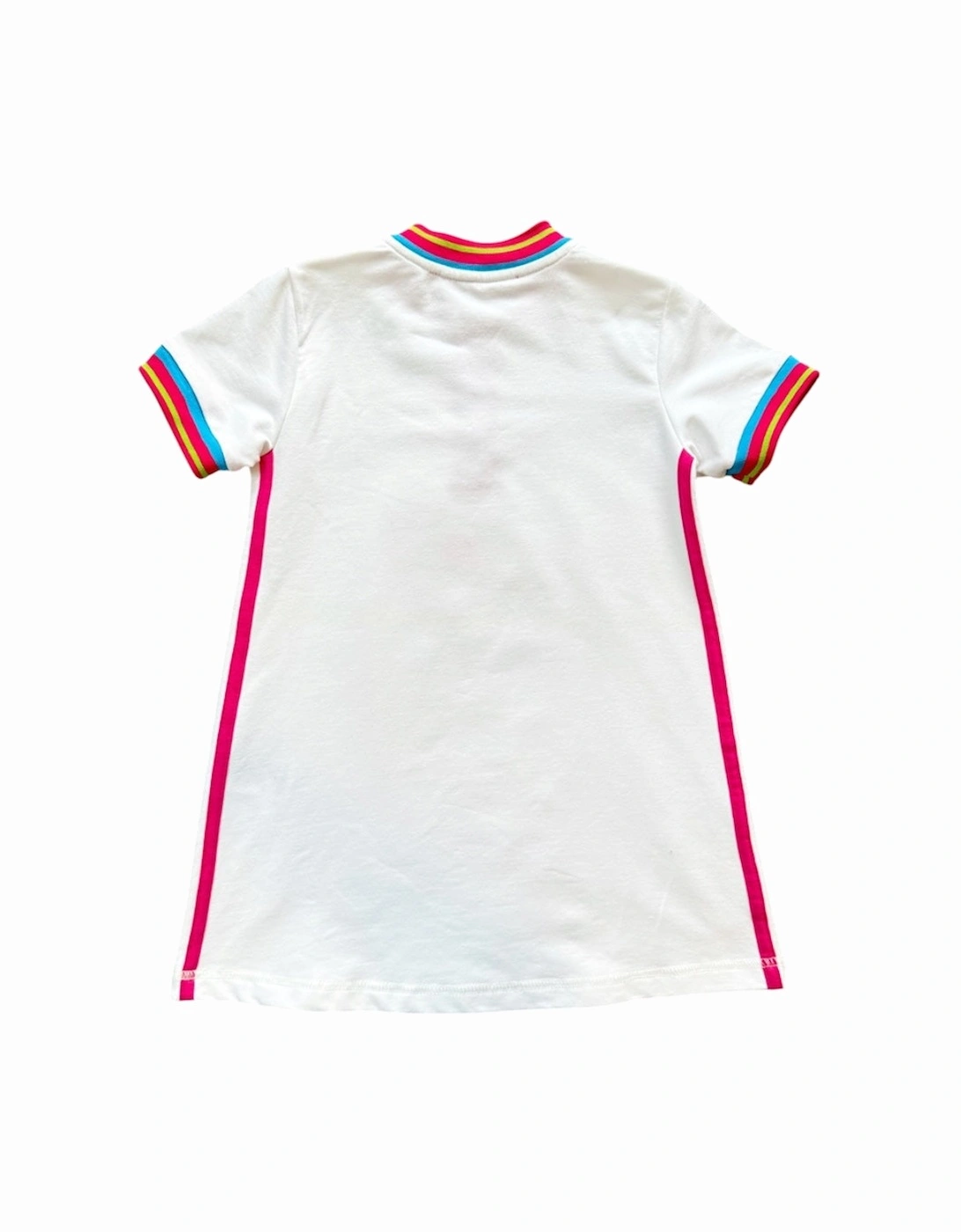 Girls White Multicoloured Jumper Dress