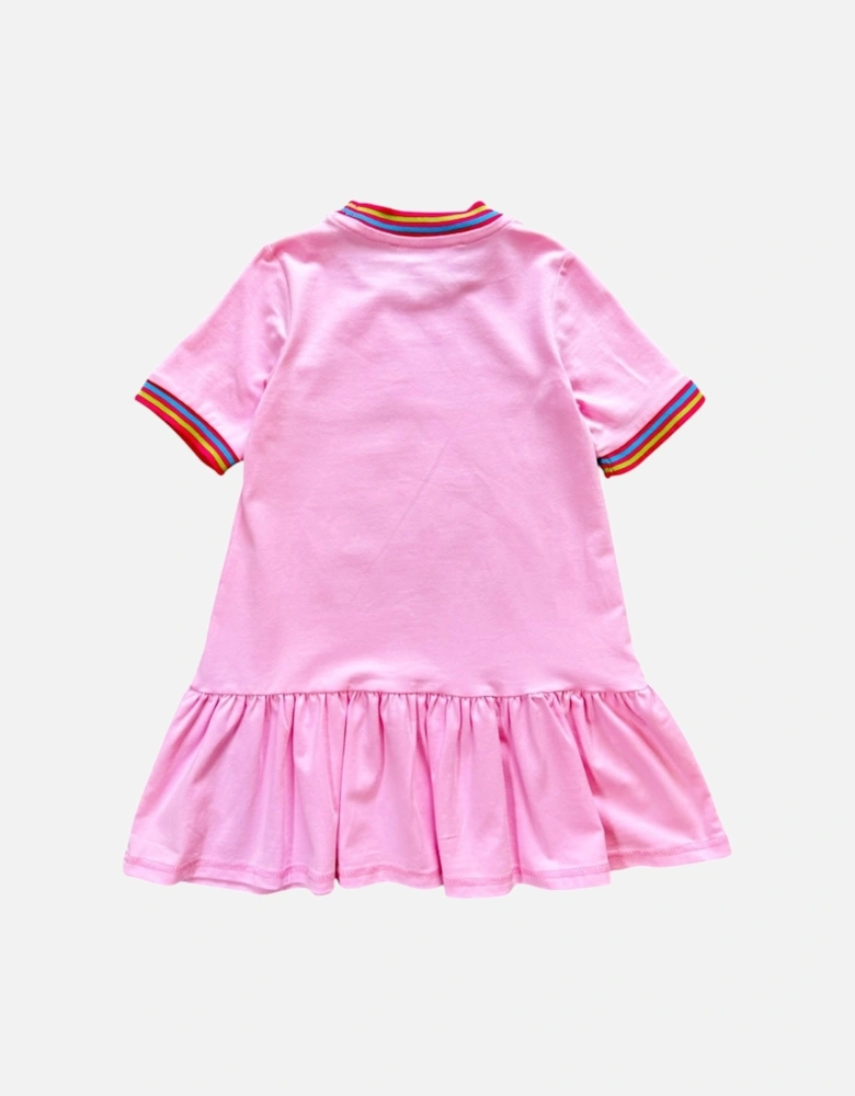 Girls Pink Multicoloured Dress