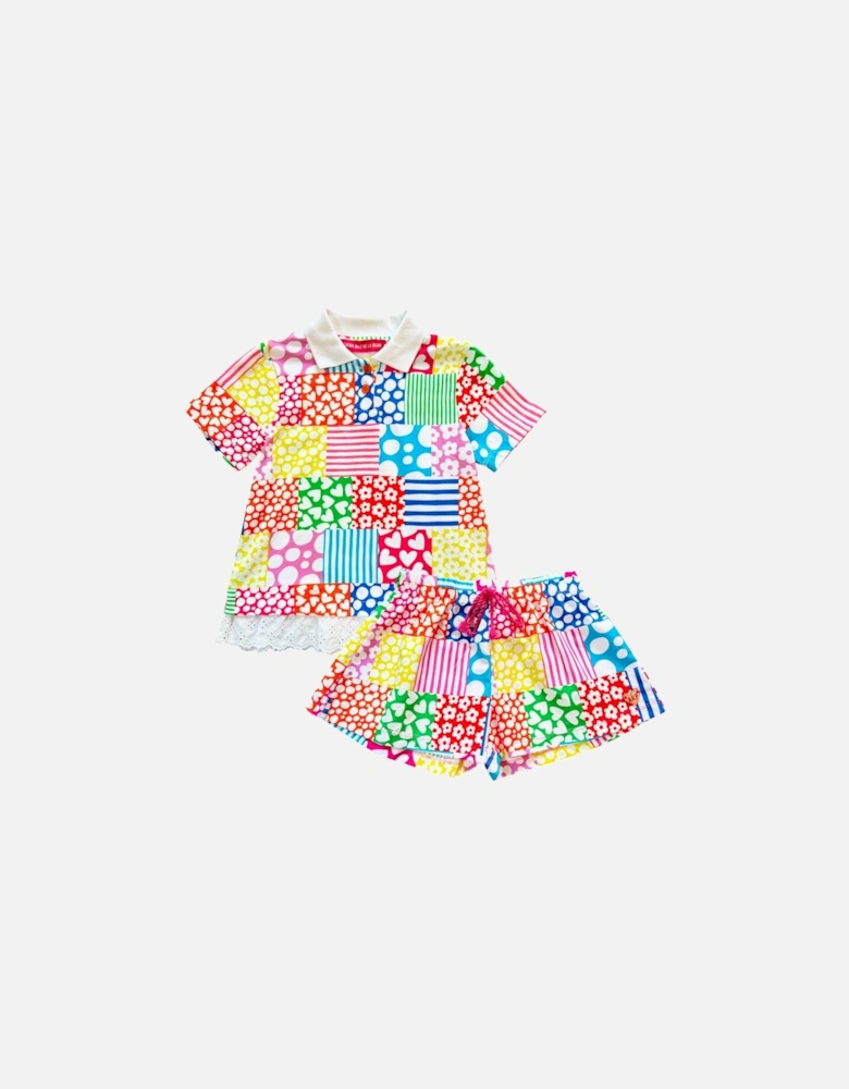 Girls Multicoloured Print Short Set