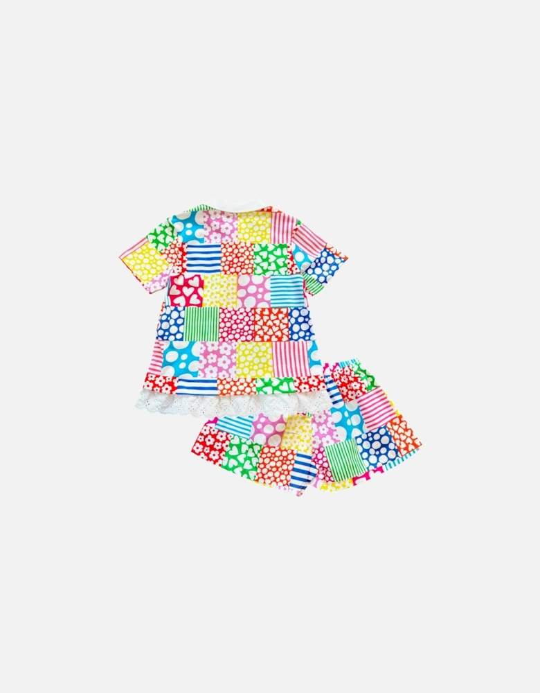 Girls Multicoloured Print Short Set