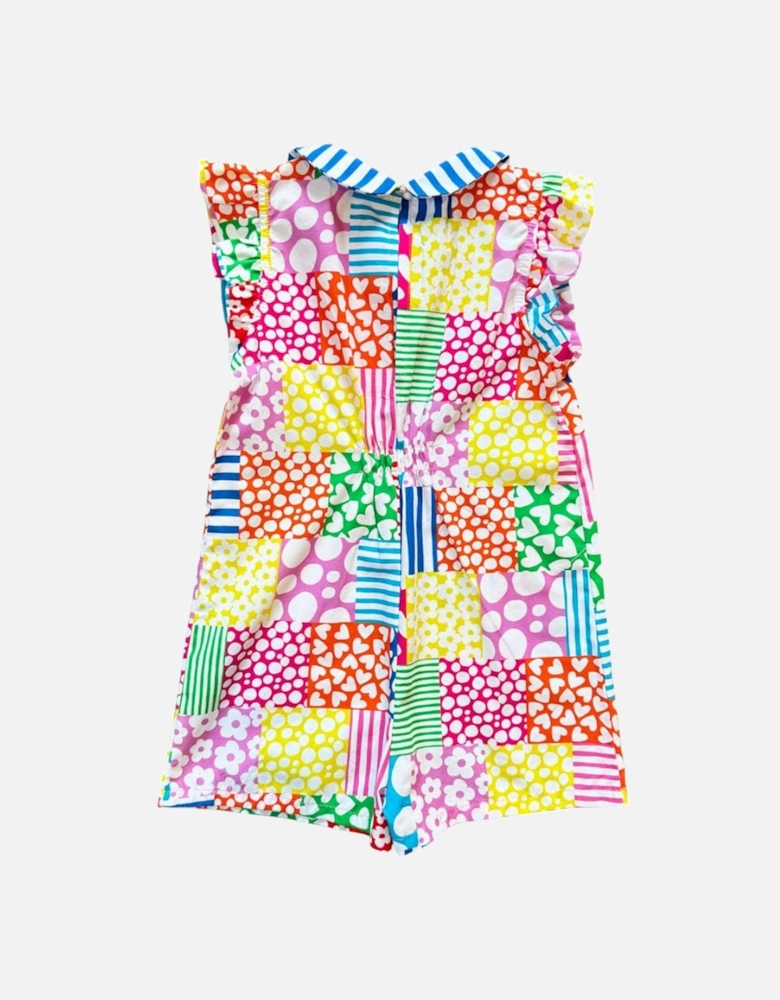 Girls Multicoloured Print Playsuit