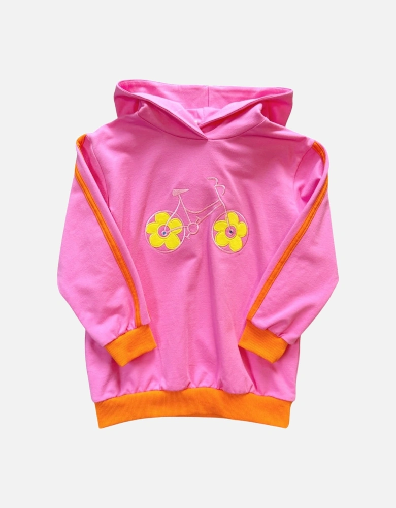 Girls Pink Hooded Sweatshirt