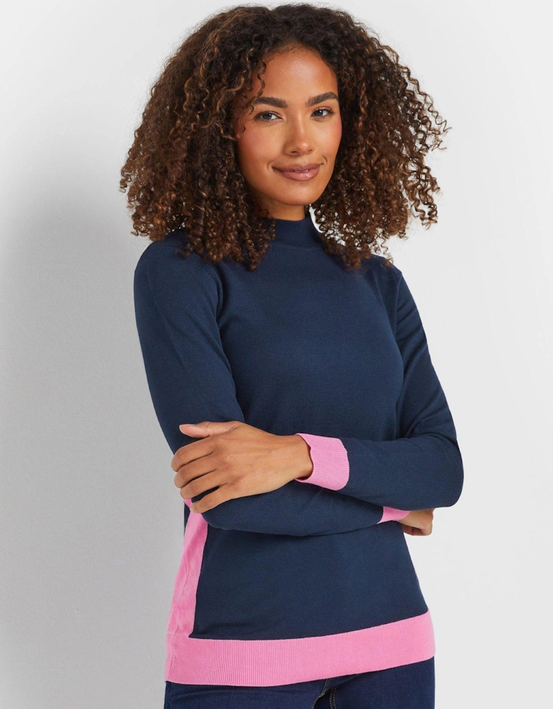 Colourblock Jumper - Blue