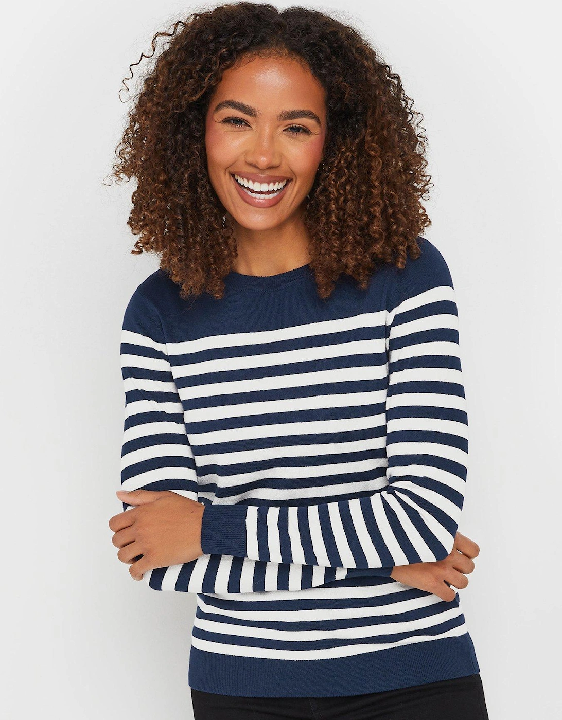 Striped Crew Neck Jumper - Blue, 2 of 1