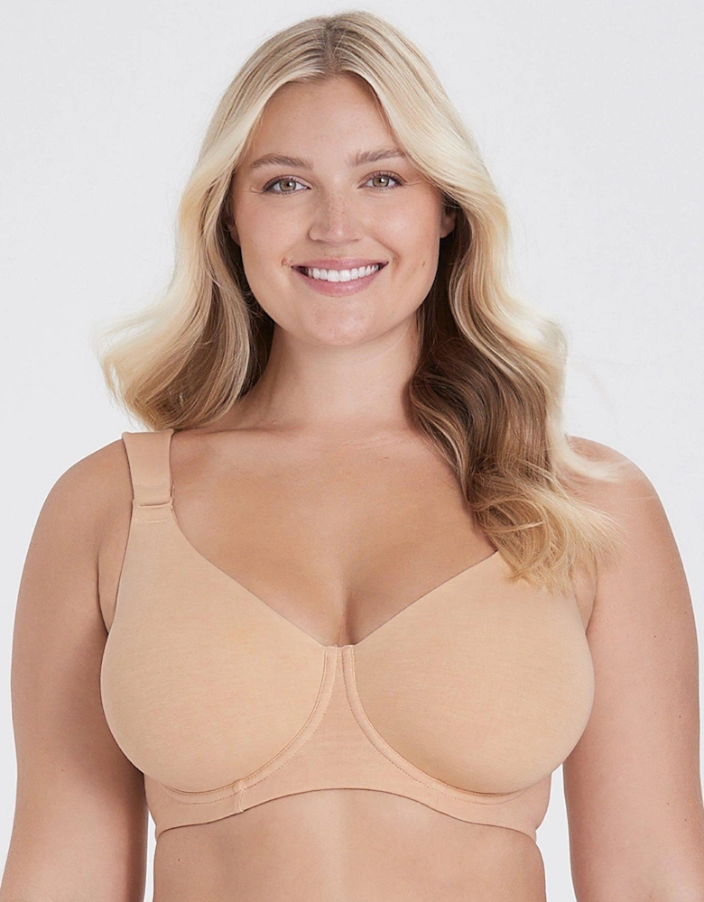 Cotton T-shirt Bra - Beige