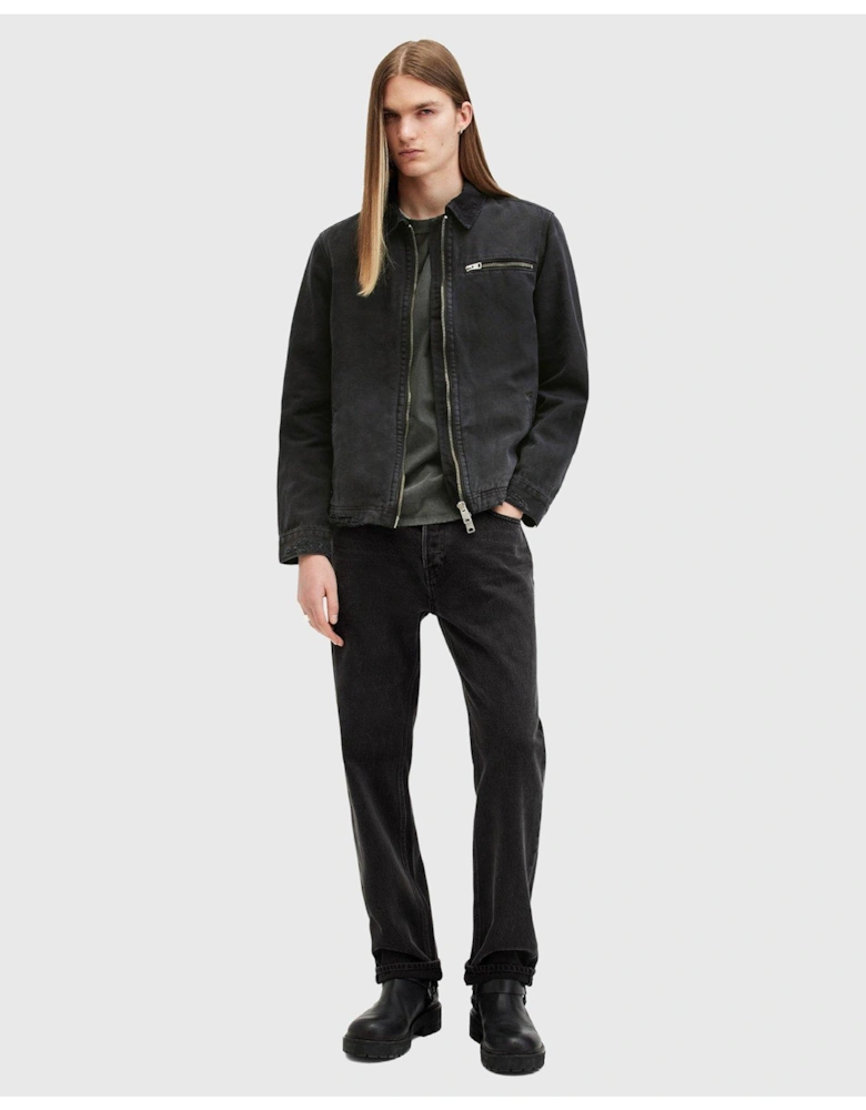 Rothwell Zip Through Denim Jacket - Black