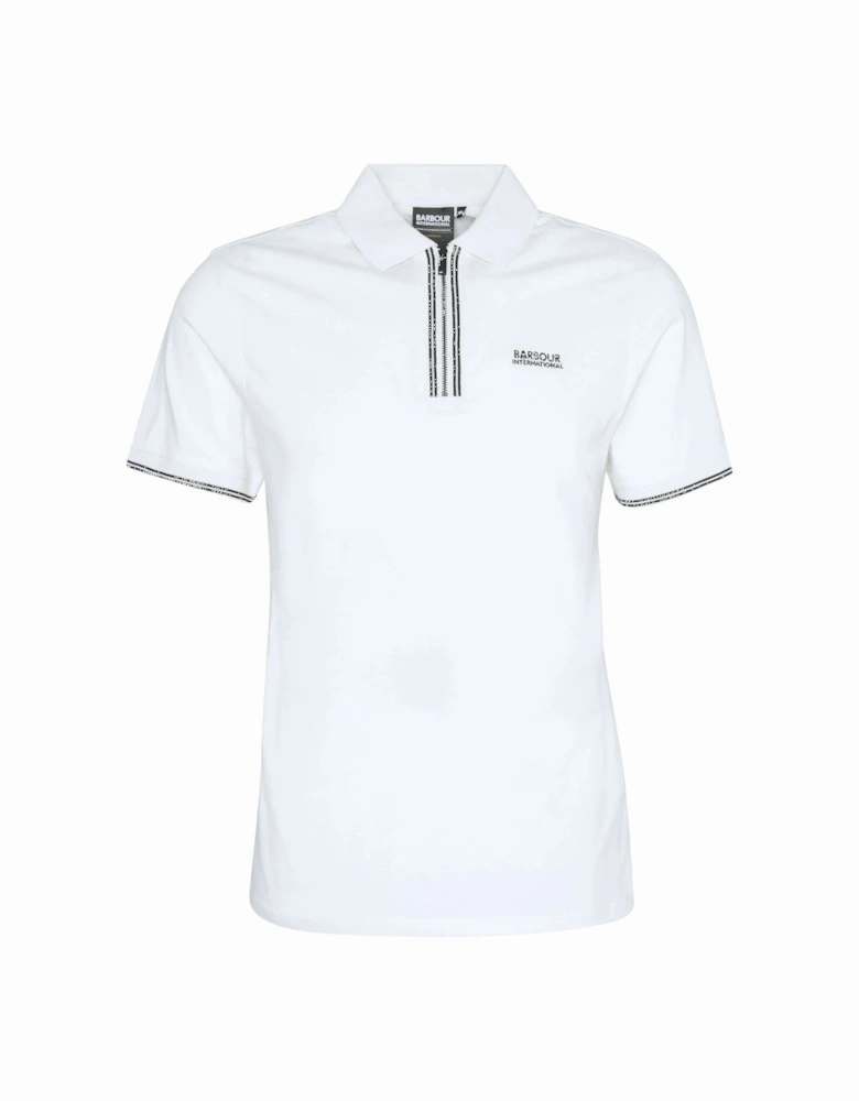 Ollie Twin Tipped Placket Polo WH32  Whisper White