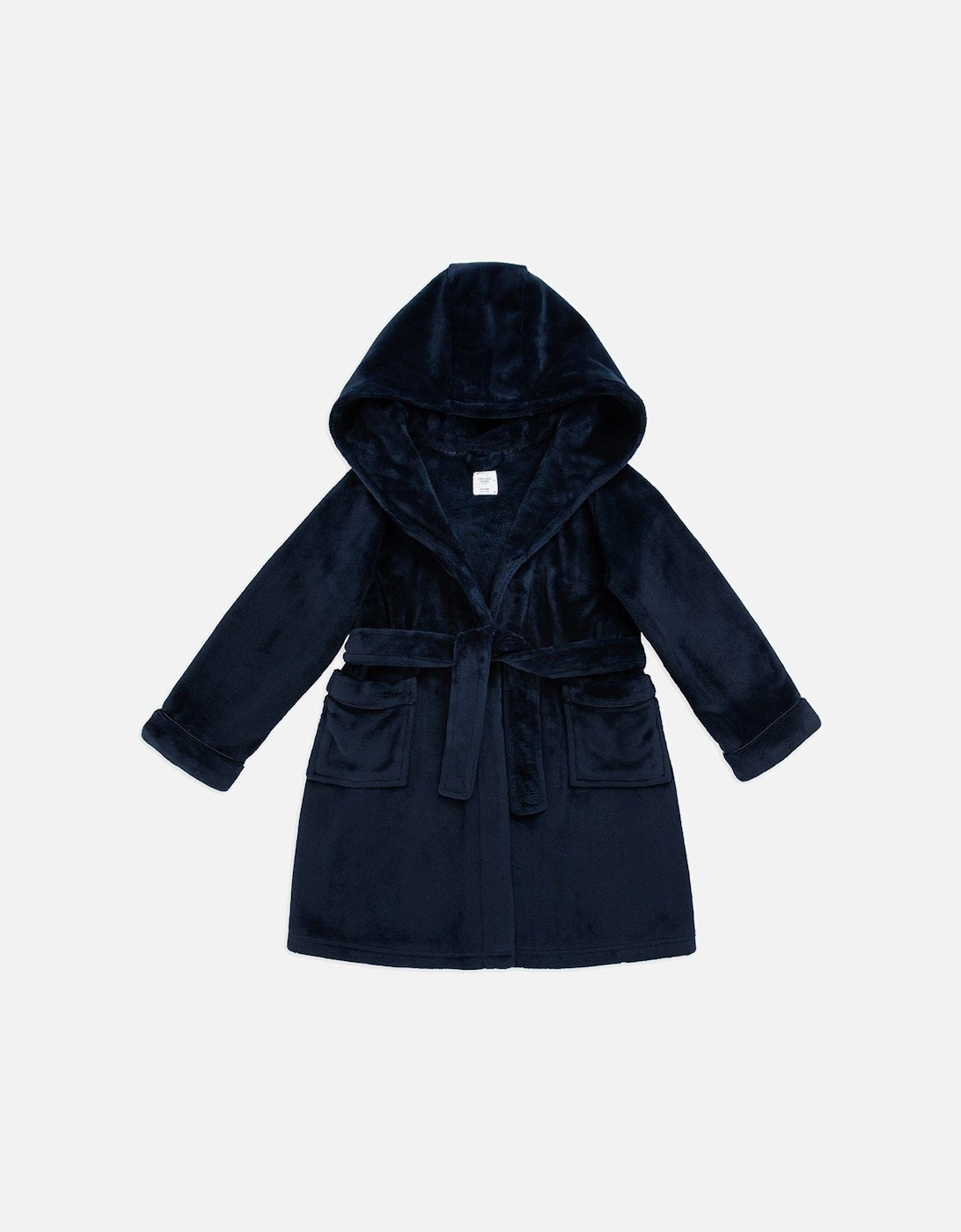 Unisex Kids Hooded Dressing Gown - Navy, 2 of 1