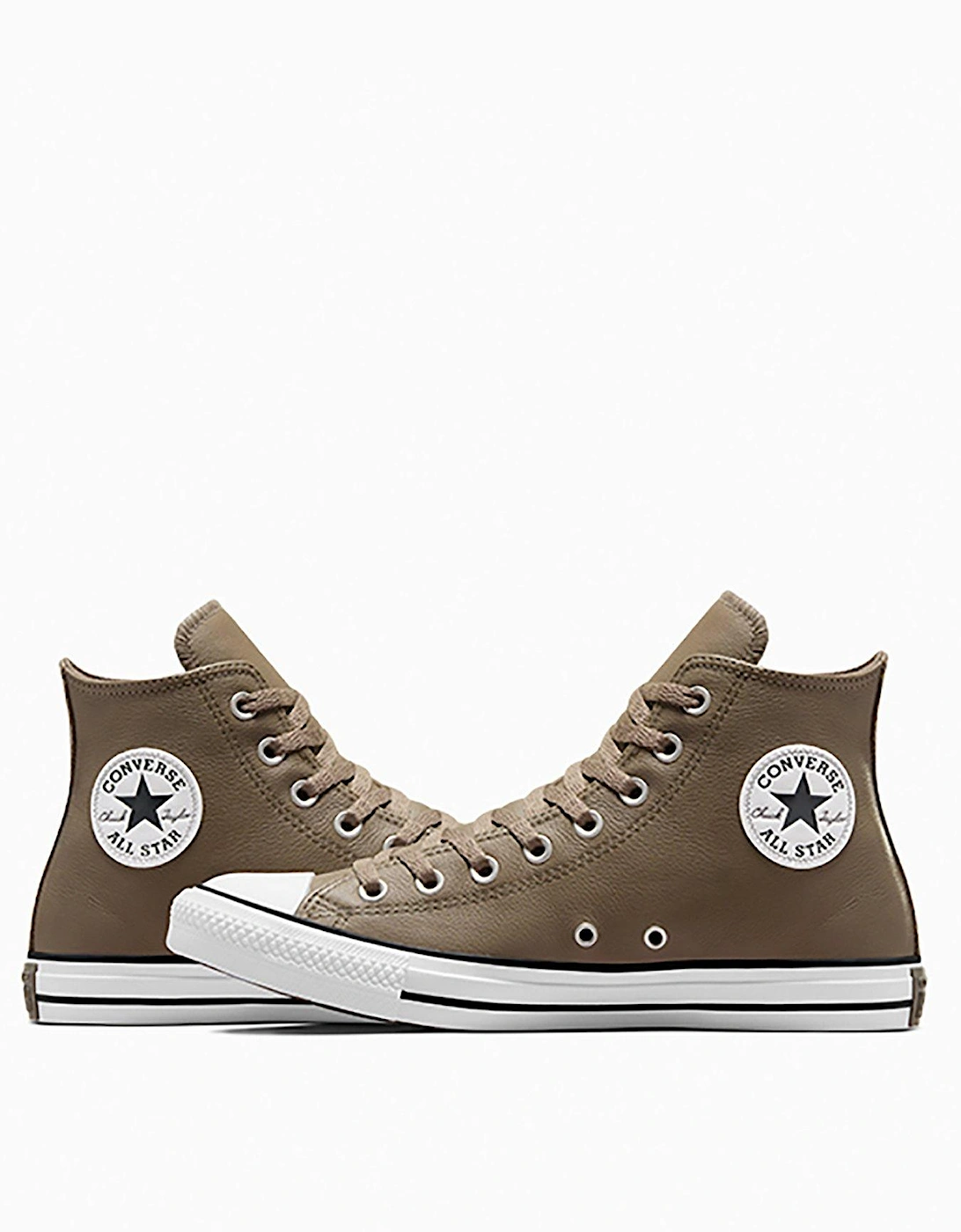 Mens Seasonal Color - Leather Chuck Taylor All Star Hi Top Trainers - Beige