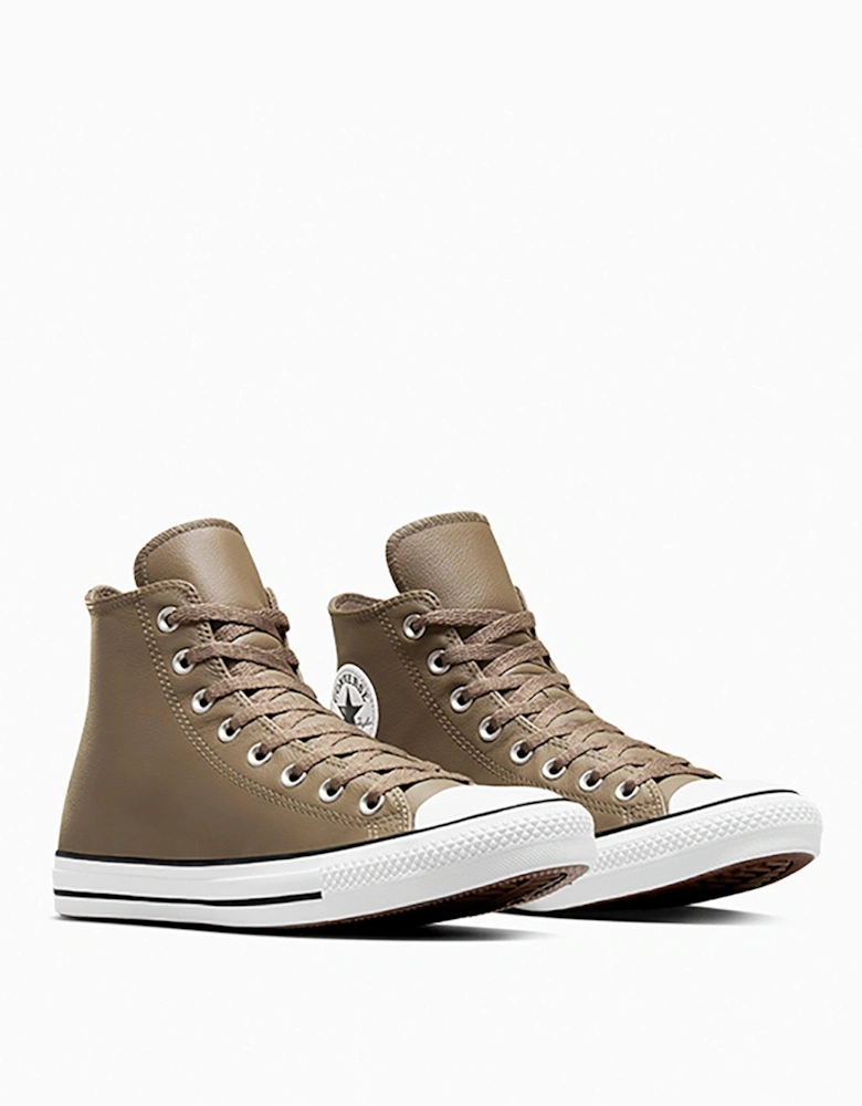 Mens Seasonal Color - Leather Chuck Taylor All Star Hi Top Trainers - Beige