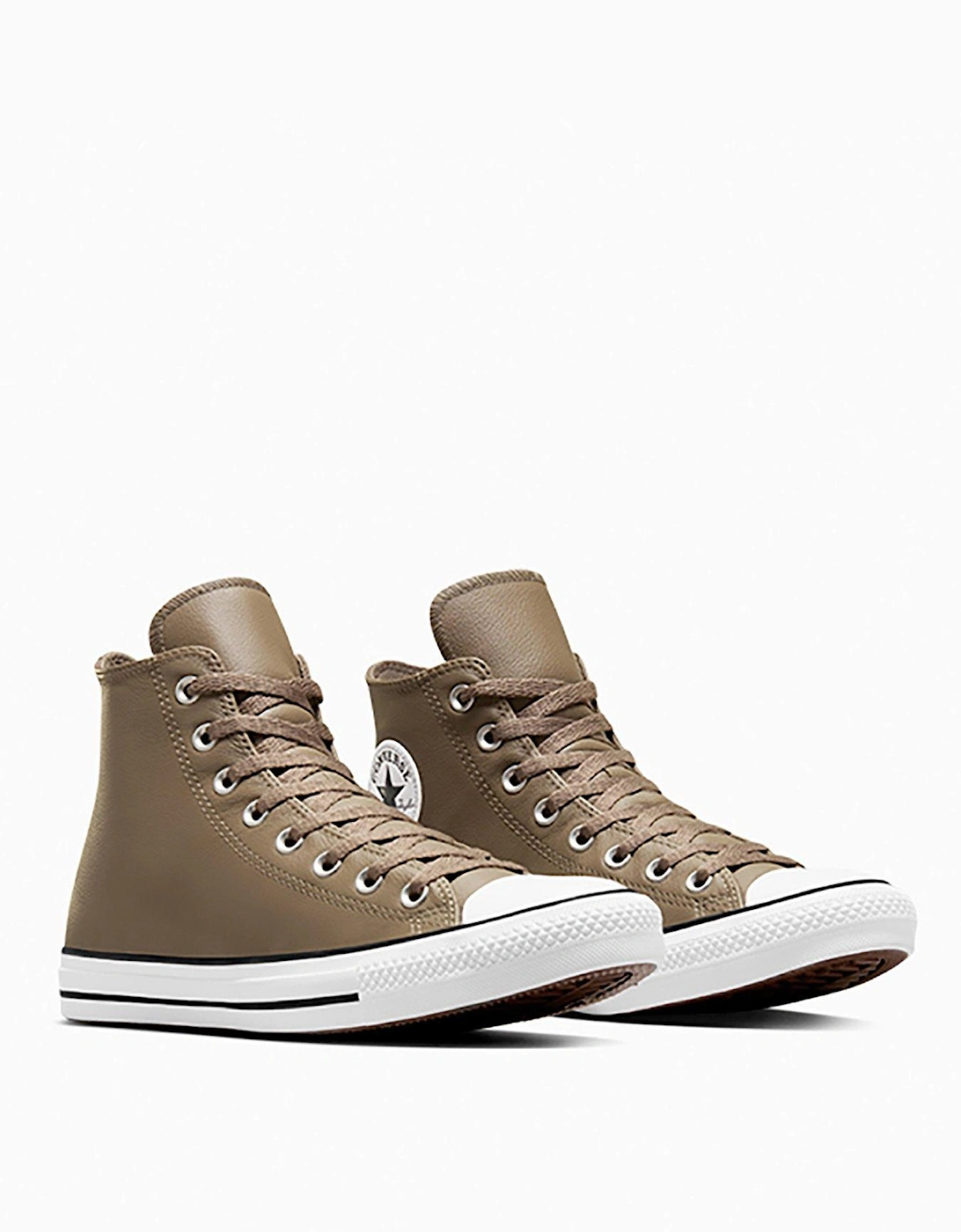 Mens Seasonal Color - Leather Chuck Taylor All Star Hi Top Trainers - Beige