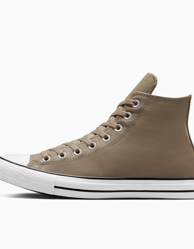 Mens Seasonal Color - Leather Chuck Taylor All Star Hi Top Trainers - Beige