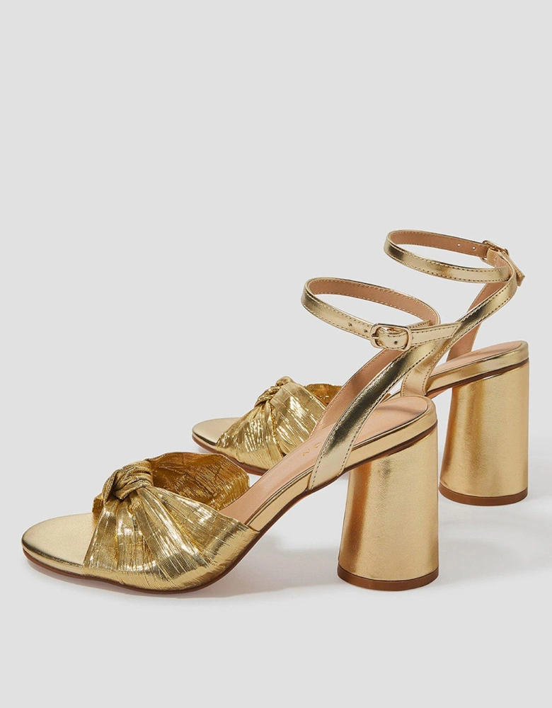 Twist Front Sandals - Gold