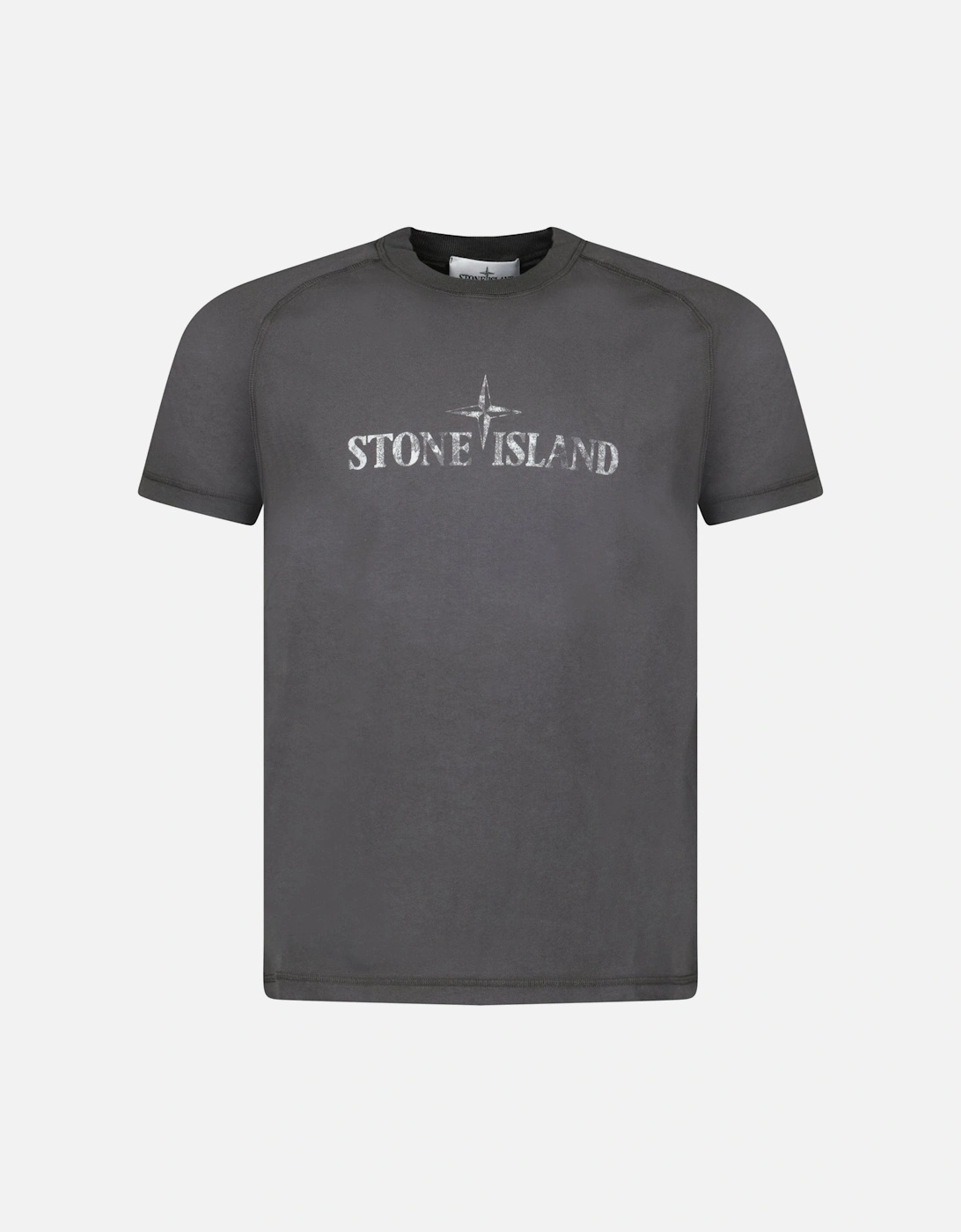 'Institutional One' Front Logo T-Shirt Charcoal Grey, 3 of 2