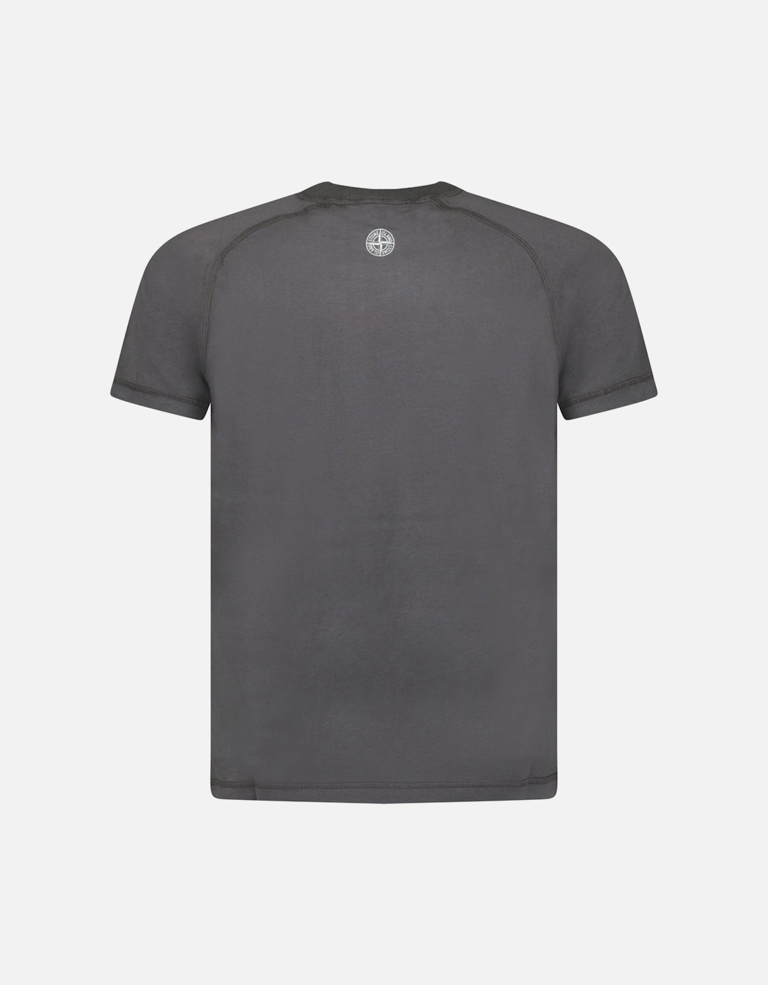 'Institutional One' Front Logo T-Shirt Charcoal Grey