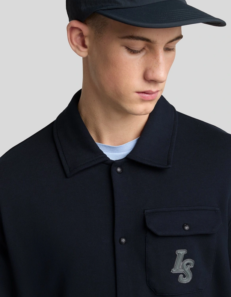 Emblem Loopback Collared Track Jacket