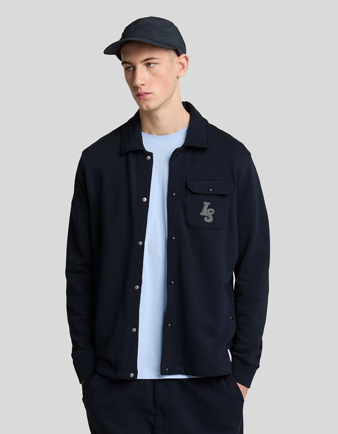 Emblem Loopback Collared Track Jacket, 6 of 5