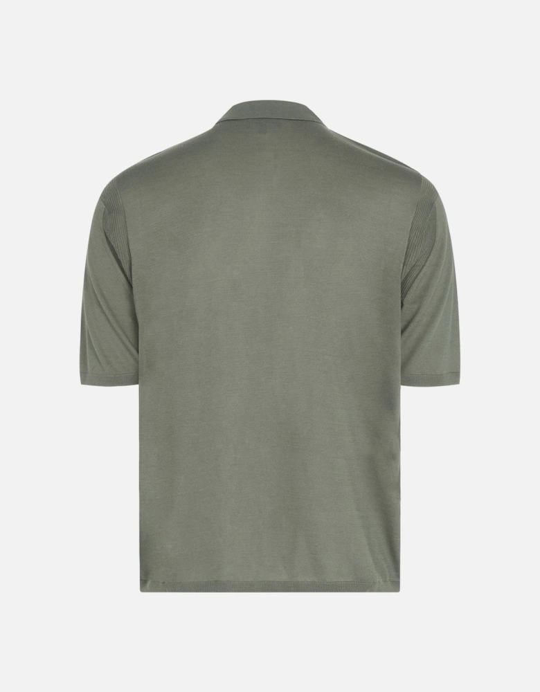 Knitted Polo Green