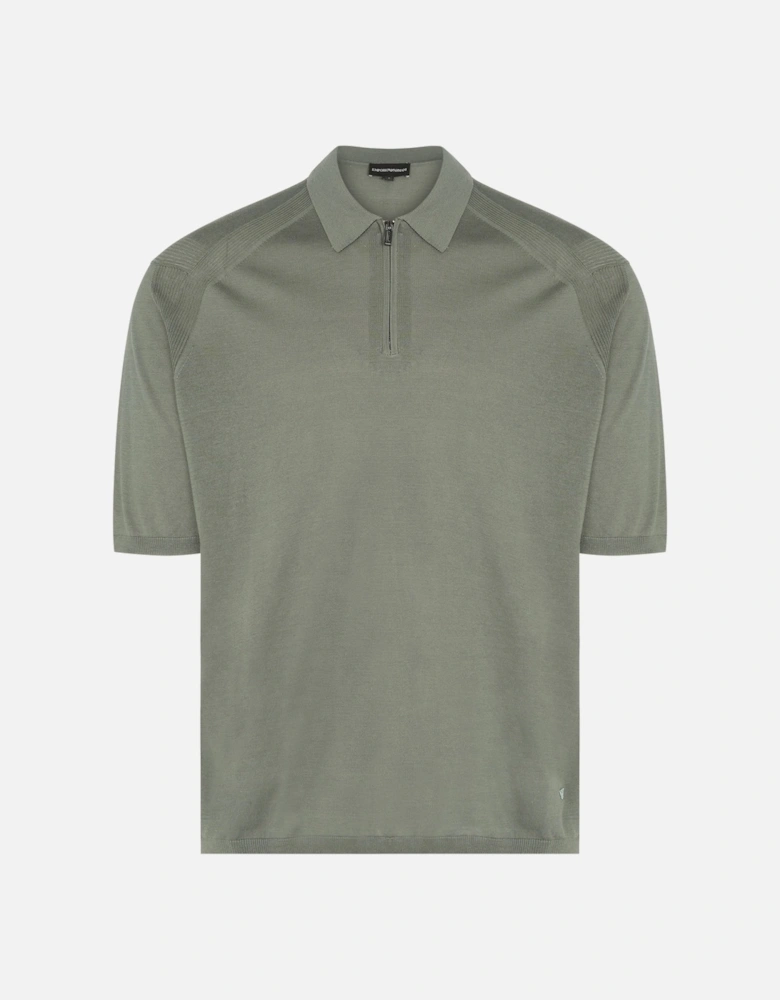 Knitted Polo Green