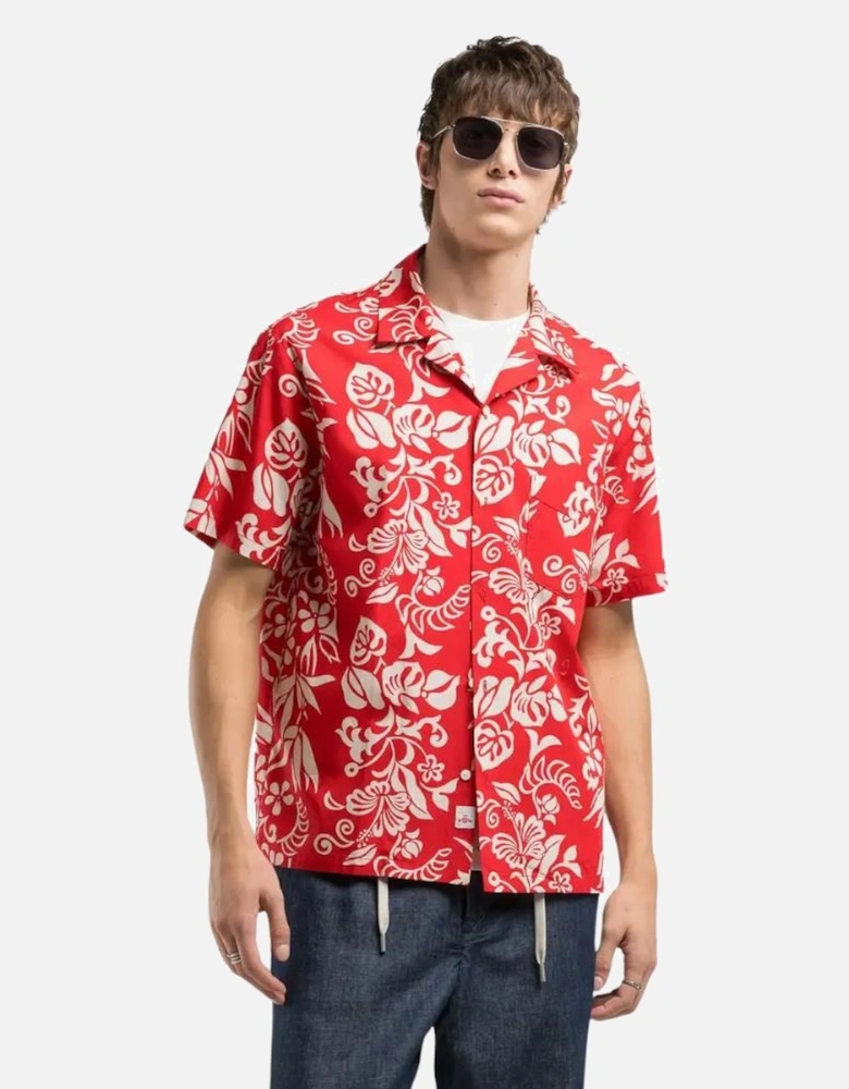 SS Flower Shirt - Red